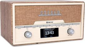DENVER MDA-525LW Retro radijo HiFi sistema - DAB+ ir FM radijas - CD grotuvas - "Bluetooth" - USB jungtis - AUX įvestis - žadintuvo funkcija - kompaktiška šviesaus medžio dizaino stereo sistema