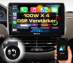 DYNAVIN "Android" automobilinis radijo imtuvas su navigacija, skirtas "Peugeot 208" 2008, 2012-2018 m., 10,1 colio radijo imtuvas su belaidžiu "Carplay" ir "Android Car", "Head-up" ekranas, įskaitant DAB+: D9-PG208 Premium Flex