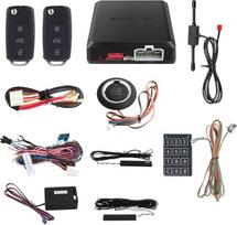 EASYGUARD PKE automobilio signalizacija su nuotolinio paleidimo užvedimo pulteliu, paleidimo stabdymo mygtuku, lietimui jautriu slaptažodžiu, nesukarpytu rakto ašmeniu, FSK technologija, kodų suvedimas ec002-v-ns