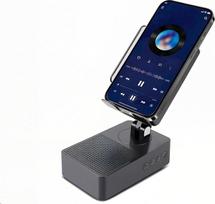 EDUPLINK "Bluetooth" garsiakalbis su telefono laikikliu, 270° reguliuojamas išmaniojo telefono stovas, RGB apšvietimas, automatinis suporavimas, laisvų rankų įranga, suderinamas su "iPhone Samsung Android" (juodas)