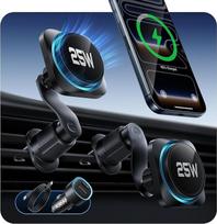 ESR OmniLock Qi2 MagSafe automobilinis laikiklis su "CryoBoost" mobiliojo telefono aušinimu MagSafe automobilinis įkroviklis, patobulintas laikiklis Magnetinis automobilinis telefono laikiklis iPhone 17/16/15/14/14/13/12, Pixel 10, 360° pasukimas