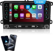 ESSGOO Android 15 4 + 64G automobilinis radijas su belaidžiu "Carplay" ir "Android Car", skirtas Volkswagen Golf 5 6 Plus Tiguan EOS Passat Polo, 7 colių automobilinis radijo imtuvas su "Bluetooth", "Mirror Link", AM, FM, SWC