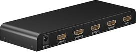 goobay 58482 HDMI skirstytuvas 1 in 4 Out / 4K 30 Hz (2160p) HDMI skirstytuvas / HDMI 1.4 jungiklis keturiems monitoriams su 60 Hz 1080p dažniu, juodas