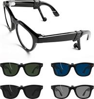 HD poliarizuoti prisegami lęšiai ir silikoninis garso stiprintuvas "Ray-Ban Meta Wayfarer" - standartinio dydžio M (50 mm)