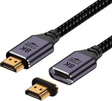 HDMI magnetinis kabelis 8K - 0,5 m 4K @ 120Hz didelės spartos magnetinis HDMI 2.1 kabelis, skirtas nešiojamajam kompiuteriui HDTV, DVD grotuvui, projektoriui
