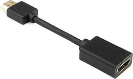 HDMI prailginimo kabelis, HDMI adapteris, HDMI vyriškos ir moteriškos lyties prailginimo kabelis, HDMI ir HDMI keitiklio adapterio kabelis, suderinamas su "Fire/Roku", "TV Stick", "Blu-Ray", PS3/PS4, "Plug & Play", juodas, 2