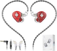 Hidizs MS1 Galaxy IEM žaidimų ausinės, dvigubas magnetinis variklis svaiginančiam žaidimų garsui, laidinės ausinės, vidinis mikrofonas, nuimamas 2 kontaktų kabelis, 3,5 mm kištukas