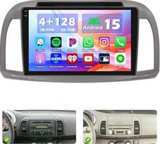 Hikity 4+128G Autoradio für Nissan Micra III K12 2002-2010, 9" Bildschirm Radio mit Wireless CarPlay Android Auto Bluetooth Navi GPS WiFi EQ USB