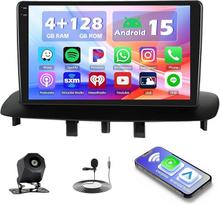 Hikity 4+128G Autoradio für Renault Megane 3 2009-2014, 9" Bildschirm Radio mit Wireless CarPlay Android Auto Bluetooth Navi GPS WiFi EQ USB