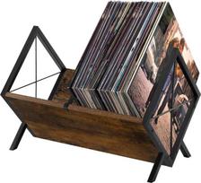 Įrašų saugojimo stovas, 80LPs vinilo įrašų laikiklis stovas Brošiūrų laikiklis Žurnalai Knygos 1 pakopos vinilo lentyna su reguliuojamu dalikliu Organizatorius CD albumams