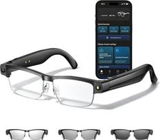 Išmanieji akiniai su dirbtinio intelekto technologija 4K HD kamera, 800 W Anti AI Smart Camera Brille, Kamera-Brille mit Videoaufzeichnung, Simultanübersetzung, A-I Objektidentifizierung, ChatGPT integracija, fotochrominiai lęšiai