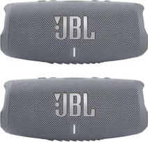 JBL Charge 5 Bluetooth garsiakalbiai, atsparūs vandeniui, nešiojami, pilki/pilki, 1 pora