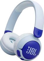 JBL Junior 320 BT belaidės "Bluetooth" ausinės su integruotu mikrofonu vaikams, 50 valandų atkūrimo, JBL saugus garsas, mažas garsumas, paprastas valdymas ir lipdukų rinkinys, mėlynos spalvos