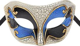 JewelryWe Venecijos maskarado kaukė Vyrų derliaus pusė kaukė su ašarų efektas gotikos kamuolys kaukė Fantomas Opera kostiumas aksesuaras Helovinas karnavalas šalis maskarado kamuolys Cosplay Unisex