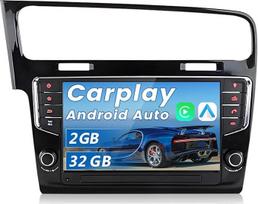 Junsun Android automobilinis radijas VW Golf 7 / VII (2013-2017) 2GB + 32GB su 9 colių jutikliniu ekranu CarPlay, Android automobilis, FM radijas, Bluetooth, WiFi, navigacija, valdymas vairu
