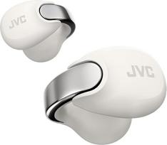 JVC NEARPHONES HA-NP1T-W Tikros belaidės juvelyrinio dizaino ausinės, patogiai prigludusios, greitojo įkrovimo funkcija, kelių taškų ryšys, "Bluetooth 5.3", 24 valandų baterijos veikimo laikas, programėlė - (kreminės baltos spalvos)