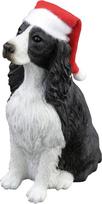 Kalėdinis papuošalas "Sandicast Springer Spaniel" su Kalėdų Senelio kepure