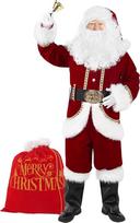 Kalėdų Senelio kostiumų rinkinys suaugusiems 11 dalių Deluxe Santa kostiumas kostiumas Velvetas Kalėdų atostogų vakarėliui Cosplay