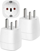 Kelioninis adapteris Indijoje, 2 vnt., adapteris Indijoje, D tipo kelioninis adapteris Šri Lankoje, Indijoje, Nepale, kelioninis kištukinis Indijos maitinimo adapteris (netaikomas Pietų Afrikai)