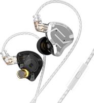 KINBOOFI KZ ZS10 Pro In-Ear Monitor ausinės, HiFi su 4BA ir 1DD garsiakalbiais, patobulintos ZS10 Pro su nuimamu 0,75 mm 2 kontaktų 6N OFC kabeliu (su mikrofonu, juodos spalvos)