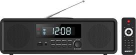 Kompaktiška namų CD stereo sistema, radijo CD grotuvas su "Bluetooth", FM radiju, "Aux-In", USB atkūrimu, skaitmeniniu laikrodžiu, dvigubu žadintuvu, CD grotuvu namams
