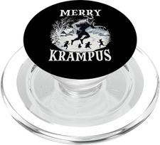 Krampus T | Schauriger Weihnachtsmann | Krampus Maske Bartl PopSockets PopGrip für MagSafe