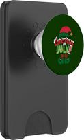 Lustiges Weihnachten im Juli Sommer Elfe Weihnachtsmann Xmas Männer Frauen PopSockets PopWallet für MagSafe