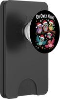 Lustiges Weihnachtsmann-Kostüm mit Eulen-Motiv PopSockets PopWallet für MagSafe
