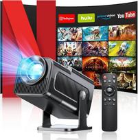 Mini projektorius 4K, Full HD 1080P mini projektorius, "WiFi 6" ir "Bluetooth 5.4", automatinis vertikalus kiosko korekcija, 4K namų kino projektorius, 200 colių, nešiojamas vaizdo projektorius mobiliajam telefonui / televizoriui