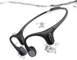 mojawa Run Plus Bone Sound ausinės plaukimui su 32GB MP3 grotuvu, IP68 vandeniui atsparios "Bluetooth 5.2", atviros ausinės, ENC mikrofonas aiškiems skambučiams, skirtos bėgimui, važiavimui dviračiu ir banglenčių sportui