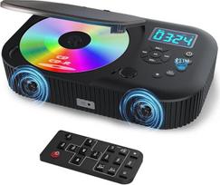 MONODEAL CD grotuvas Nešiojamasis su FM radiju, įkraunamas CD grotuvas "Bluetooth" su garsiakalbiu, palaiko AUX/USB, miego laikmatis