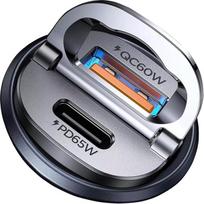 MRGLAS Cigarečių žiebtuvėlio USB C 125 W automobilinis įkroviklis [PD65W ir QC60W] Greitasis įkrovimas Mini metalinis USB C automobilinis įkroviklis 12 V automobilinis adapteris, suderinamas su iPhone 17 Pro Max Plus Air 16 15, Samsung S25 Ultra
