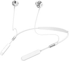 N NEWTOP AB28 kaklo juostos metalinės ausinės Patogios sportinės "Bluetooth" V5.3 bėgimo fitneso kaklo mikrofono valdiklis Muzikos skambučiai Stiprūs bosai IPX7 vandeniui atsparus mobilusis telefonas išmanusis telefonas (baltas)