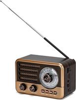 Nešiojamas 3 dažnių radijo imtuvas su "Bluetooth", MP3 grotuvu, USB/TF atkūrimu, LED žibintuvėliu ir įkraunamu akumuliatoriumi, akumuliatorinis FM/AM/SW radijo imtuvas, skirtas naudoti lauke (auksinis)