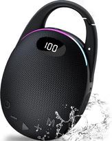 Nešiojamasis "Bluetooth" garsiakalbis su šviesa, LED ekranas, integruotas karabinas, "Pro Sound" muzikos dėžutė, galingi bosai, 25 valandų baterija, RGB žibintai, TWS poravimas, AUX, TF kortelė, tinka lauke, vakarėliuose ir kelionėse