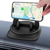 Neslystantis mobiliojo telefono laikiklis automobilyje su lipniu pagrindu, sukasi 360° kampu, universalus automobilinis mobiliojo telefono laikiklis "iPhone", "Android" išmaniesiems telefonams, GPS įrenginiams ir kt., juodas
