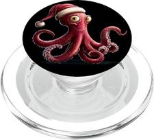 Ocean Octopus Kostüm mit Weihnachtsmann-Liebhabern PopSockets PopGrip für MagSafe