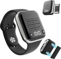 OHLPRO nešiojamas "Bluetooth" garsiakalbis mažas, nešiojama apyrankė ir magnetinis prisegamas belaidis garsiakalbis Mini stereo HD garsas 5.3 laisvų rankų funkcija su laiko ekranu, idealiai tinka kelionėms, sportui lauke, juodas