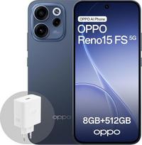 OPPO Reno15 FS 5G "Android" išmanusis telefonas, 8 + 512GB, 6,57 colių 120 Hz ekranas, 50 MP itin plataus kampo asmenukių kamera, FOV 100°, AI portreto švytėjimas, 6500 mAh baterija, IP69, su 80 W SUPERVOOC įkrovikliu
