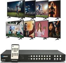 OREI 8x8 HDMI 4K matricos jungiklis / skirstytuvas (8 įėjimai, 8 išėjimai) su nuotolinio valdymo pultu, palaiko UltraHD 4K@60Hz 4:4:4, HDR, YUV, HDMI 2.0, HDCP 2.2, 3D, 1080p, 18GBPS - ARC, EDID (UHD-808)