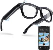 PARKVISION AI išmanieji akiniai su kamera, HD 1080P vaizdo įrašais, nuotraukomis, "Bluetooth" garsiakalbiu, belaidžiu muzikos atkūrimu ir skambučiais, vertimu realiuoju laiku, valdymu balsu, naudojimu lauke