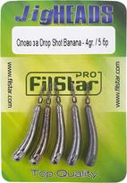 PRO FILSTAR Drop Shot švinas 5 x 4 g - Dropshot švinas Teardshop formos išlenktas - Žvejybinių svarelių rinkinys su sūpuoklėmis - Žvejybiniai svareliai - Jig Heads - Žvejybinis švinas - Žvejybos rinkinys - Žvejybiniai svareliai - Žvejyba