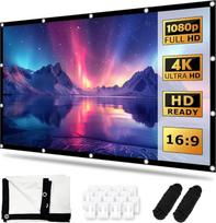 Projektoriaus ekranas "Leinwand Beamer", 16:9 HD Faltbar Projektor Screen, apsauginis ekranas nuo nulenkimo Projektor Leinwand für Heimkino, Schule & Outdoor, Beamer Leinwand Rollo (120 Zoll)