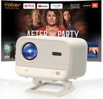 Projektorius "Netflix Ready", sertifikuotas SGS, ryškumo projektorius, JBL dvigubas 8 W "Dolby" garsas, automatinis fokusavimas ir krypties keitimas, "WiFi" ir "Bluetooth", "Yaber L2 Plus" 150 colių namų kino projektorius, 1080P, HDR10