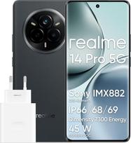 realme 14 pro 5G išmanusis telefonas, 8 + 256GB, "MediaTek Dimensity 7300" mikroschemų rinkinys, IP69, "Sony IMX882 OIS" fotoaparatas, 6,77 colių 120 Hz 3D išlenktas "Vision" ekranas, 5260 mAh baterija, pilkas (su adapteriu)