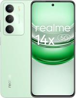 realme 14x 5G išmanusis telefonas 6+128GB, 120Hz ekranas, akių komfortą užtikrinantis ekranas, 50MP kamera, ilgaamžė 5000mAh baterija, karinės klasės atsparumas smūgiams, aštuonių branduolių, žalias (be adapterio)