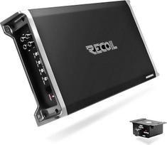 RECOIL RED1200-1 2500 W D klasės automobilinio garso monobloko žemų dažnių garsiakalbio stiprintuvas, 1 omų stabilus nuotolinis žemų dažnių valdymas