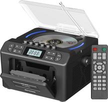 Retekess TR642 CD grotuvas su kasete, "Boombox" kasetinis grotuvas, AM FM radijas, belaidis ryšys, 5000 mAh įkraunama baterija, AUX/USB/TF/ ausinės, stereo, tinka šeimos šventėms