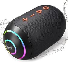 RIENOK "Bluetooth" garsiakalbis Muzikinė dėžutė su LED šviesa "Bluetooth 5.3" maža nešiojama stereofoninė belaidė dėžutė Neslystanti funkcija Vandeniui atspari IPX7 TF kortelės dėžutė juoda