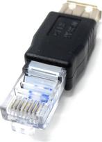 RJ45 į USB 2.0 moteriškos lyties USB moteriškos lyties į LAN RJ45 vyriškos lyties Ethernet tinklo adapteris (10/100Mbps) (2)